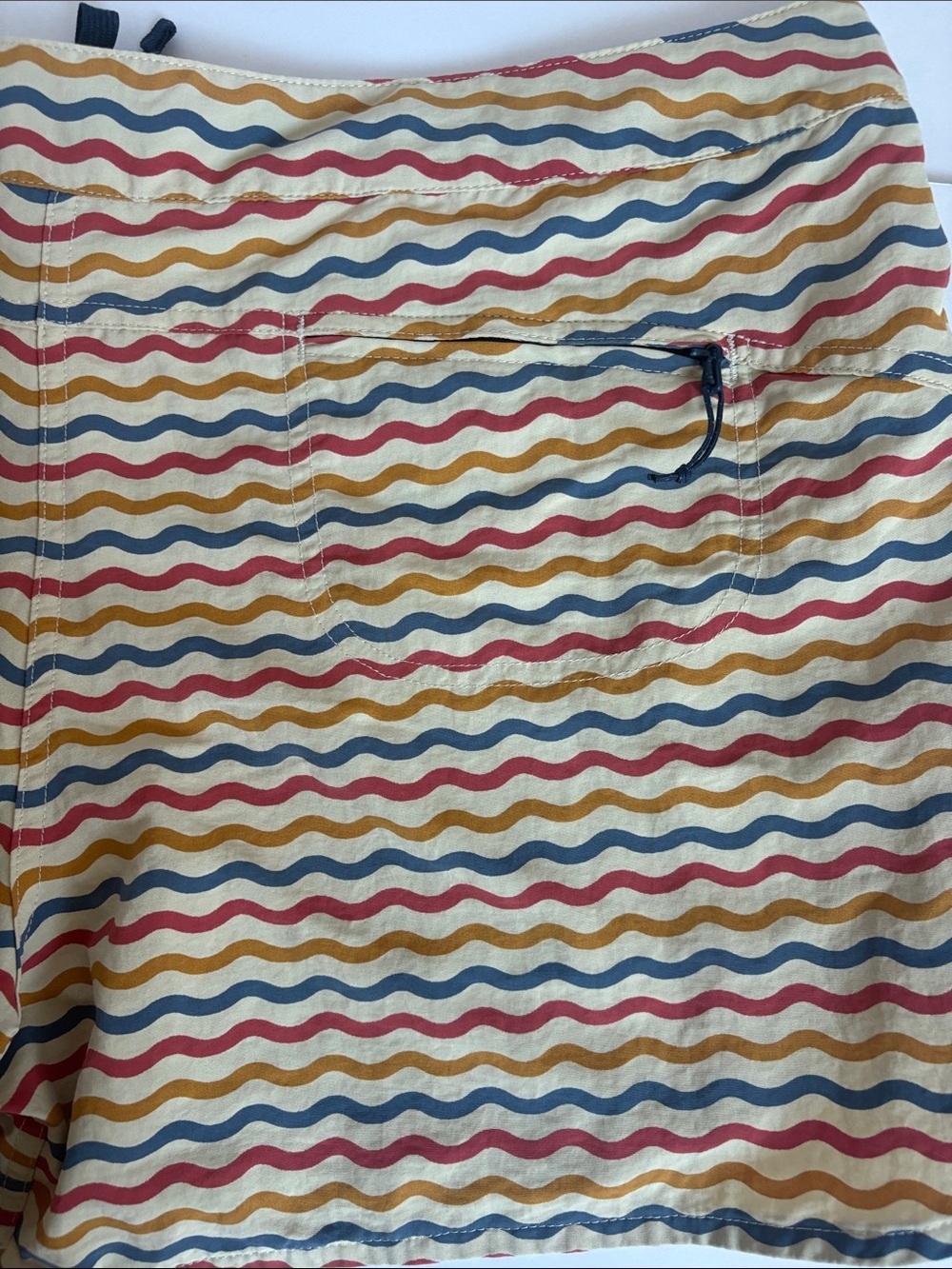 Patagonia Wavefarer board short 5” multicolor wavy stripe drawstring waist - Picture 9 of 16